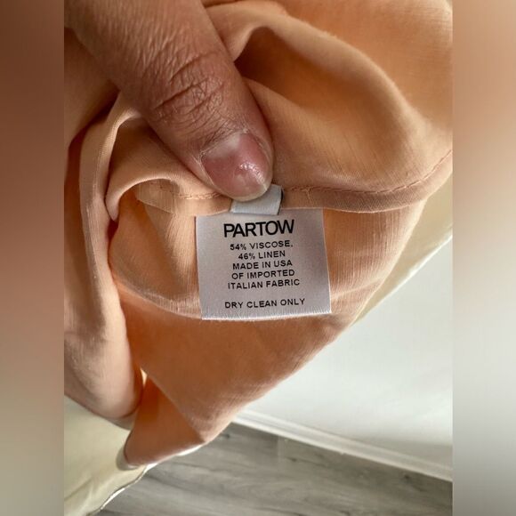 Partow Leah two toned silk/linen blend dress 2 - Picture 5 of 14